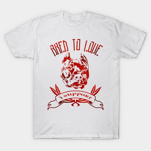 Bred To Love - Red T-Shirt by Danispolez_illustrations